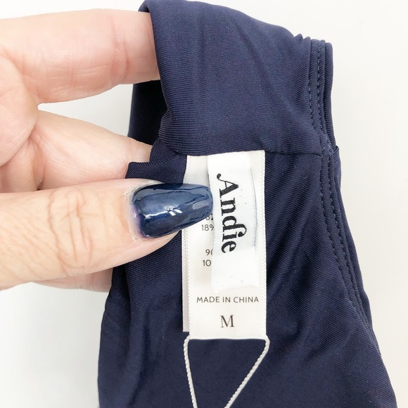 FINAL SALE: ANDIE SWIM Women's The Ventura Swim Top Medium Navy NWT - Picture 10 of 12